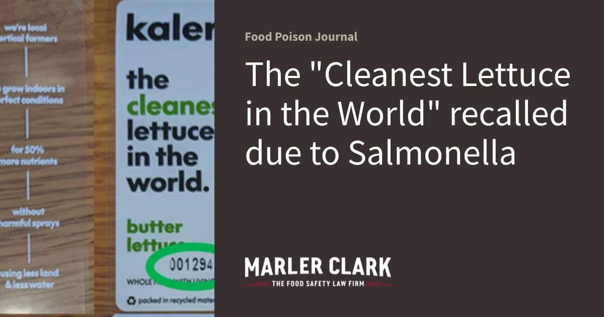 The "Cleanest Lettuce in the World" recalled due to Salmonella Food