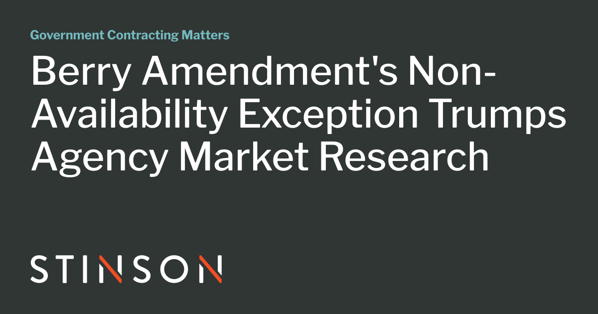 Berry Amendment Federal Acquisition Regulation