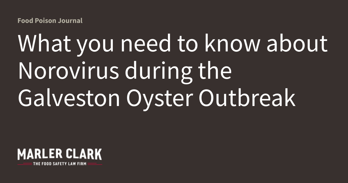 What you need to know about Norovirus during the Galveston Oyster