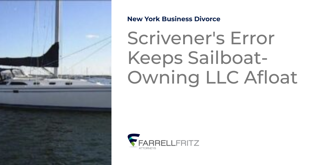 Scrivener's Error Keeps Sailboat-Owning LLC Afloat | New York Business ...
