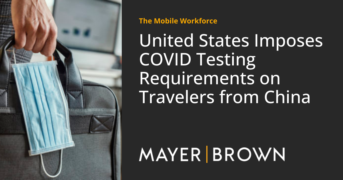 United States Imposes COVID Testing Requirements on Travelers from