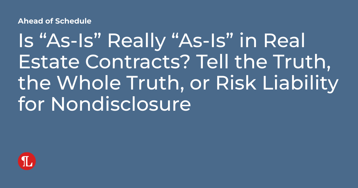As Is In Real Estate : Understanding “As Is” in Real Estate: What You ...
