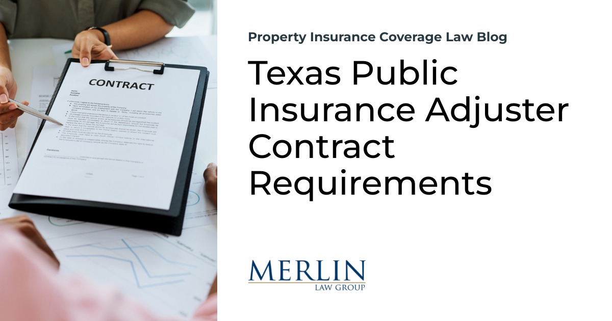 Texas Public Insurance Adjuster Contract Requirements Property