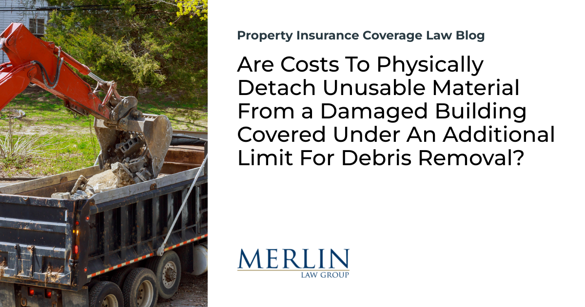 Are Costs To Physically Detach Unusable Material From a Damaged