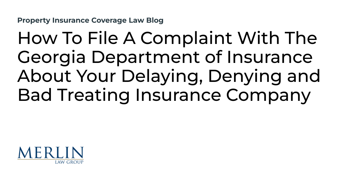 How To File A Complaint With The Department of Insurance About