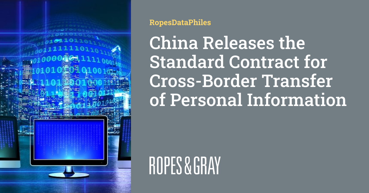 China Releases the Standard Contract for CrossBorder Transfer of