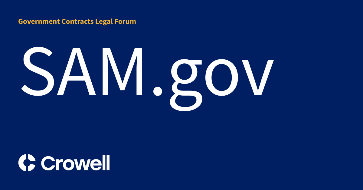 SAM.gov | Government Contracts Legal Forum
