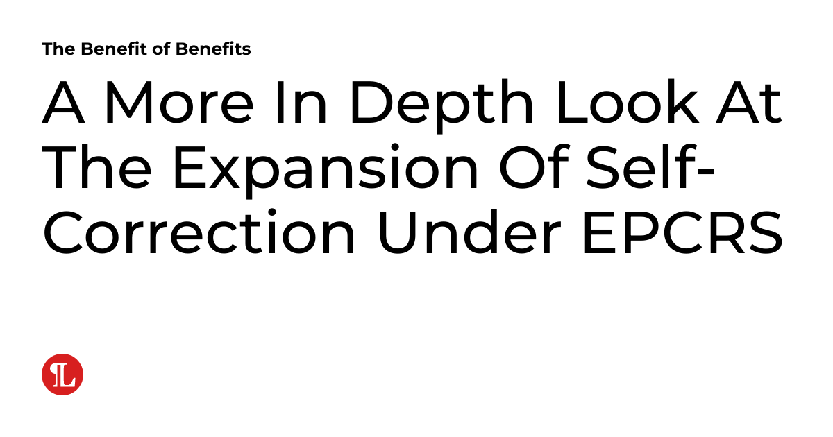 A More In Depth Look At The Expansion Of SelfCorrection Under EPCRS