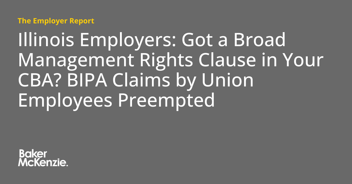 Illinois Employers Got a Broad Management Rights Clause in Your CBA
