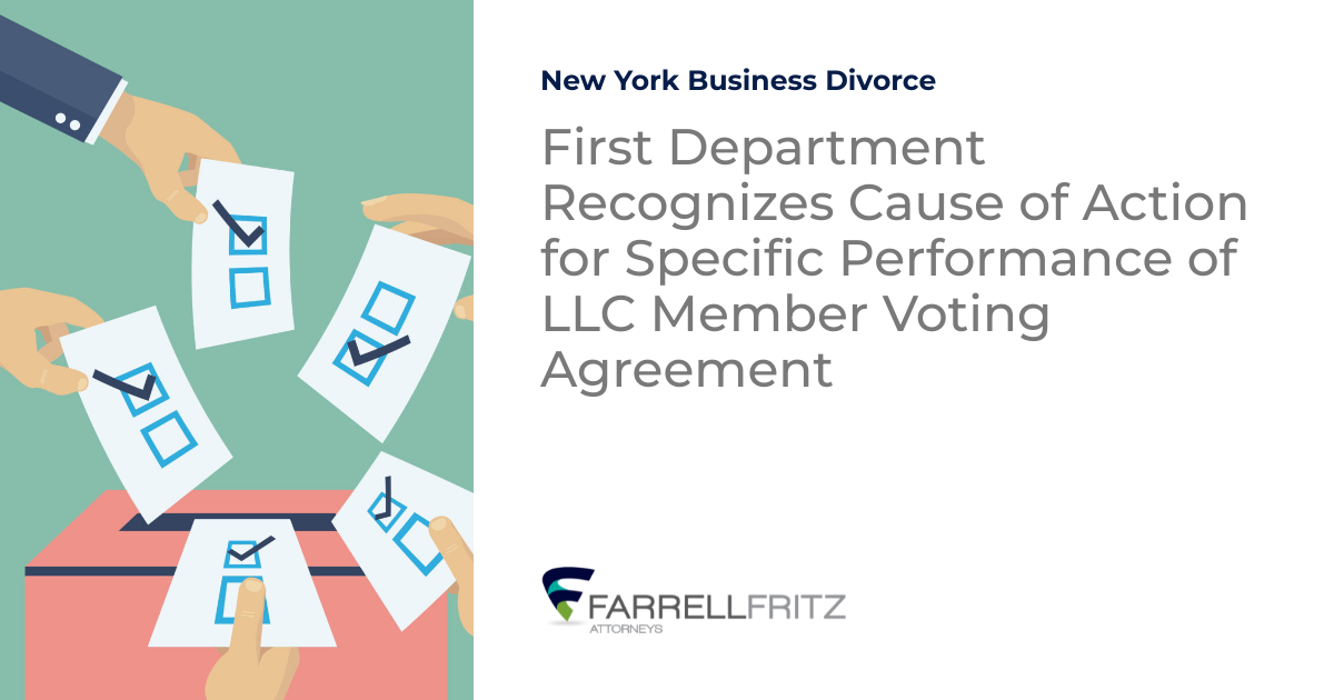 First Department Recognizes Cause of Action for Specific 