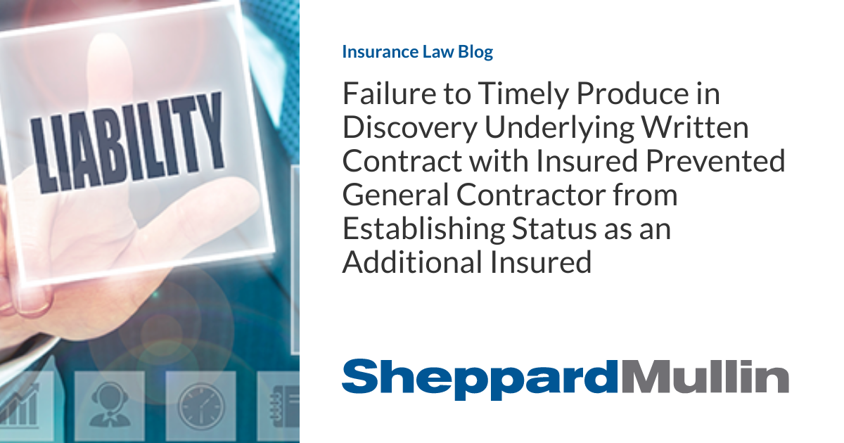 Failure to Timely Produce in Discovery Underlying Written Contract with