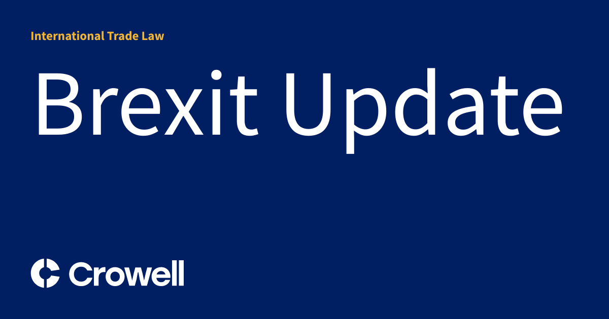 Brexit Update | International Trade Law