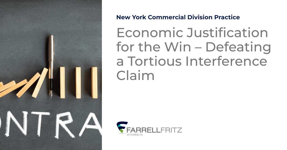 Economic Justification for the Win Defeating a Tortious Interference