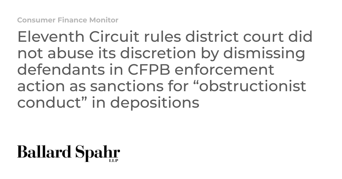 Eleventh Circuit rules district court did not abuse its discretion by