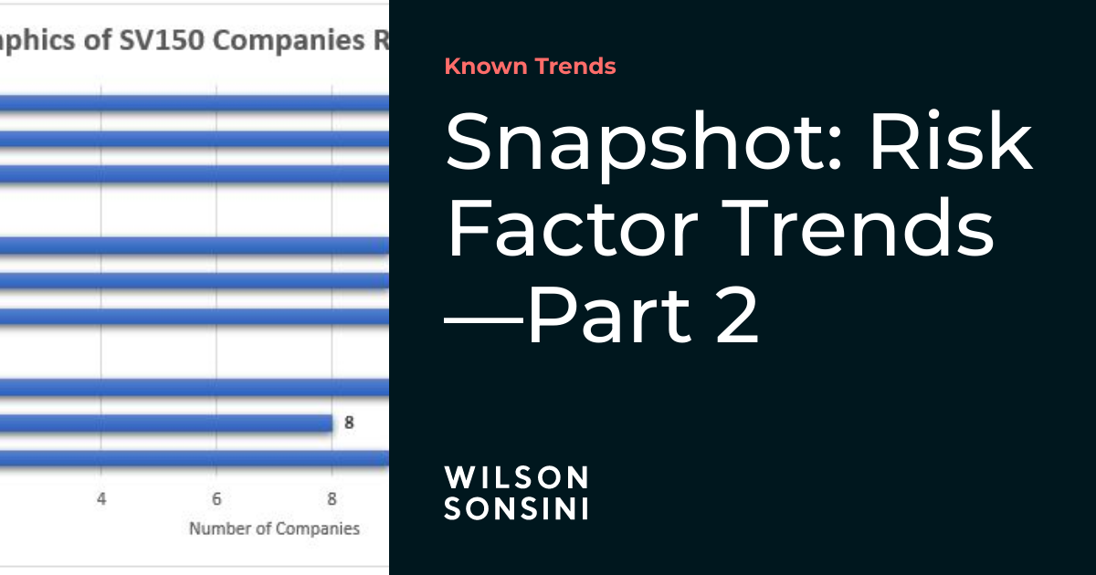 Snapshot Risk Factor Trends—Part 2 Known Trends