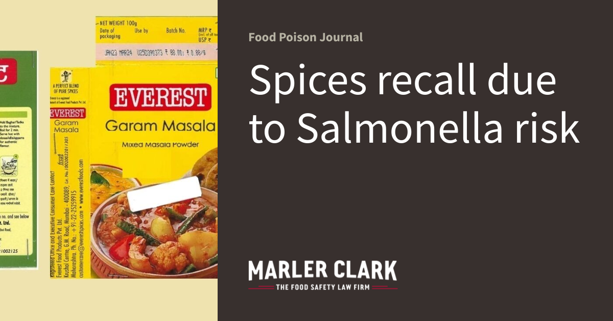 Spices recall due to Salmonella risk - Vimarsana News