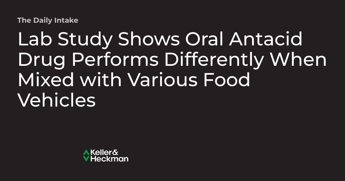 Lab Study Shows Oral Antacid Drug Performs Differently When Mixed with