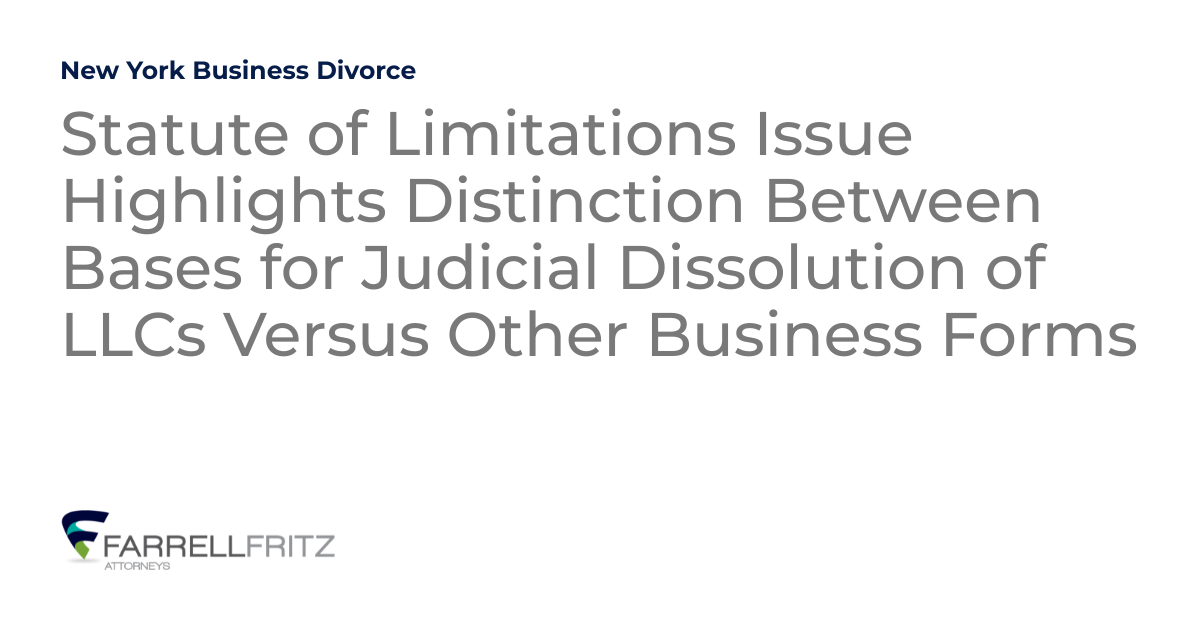 Statute of Limitations Issue Highlights Distinction Between Bases for