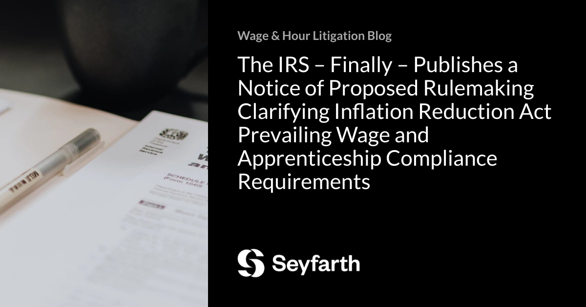 The IRS – Finally – Publishes a Notice of Proposed Rulemaking ...