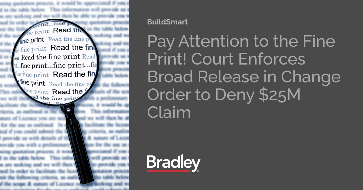 Pay Attention to the Fine Print! Court Enforces Broad Release in Change ...