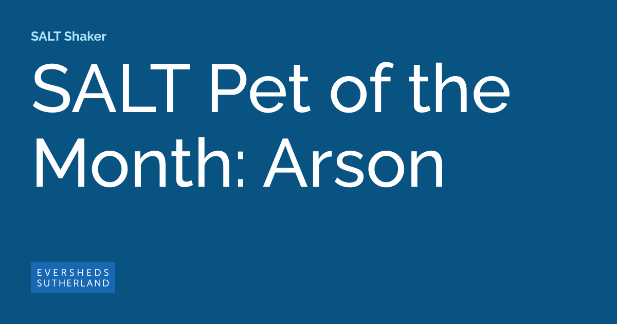SALT Pet of the Month Arson SALT Shaker
