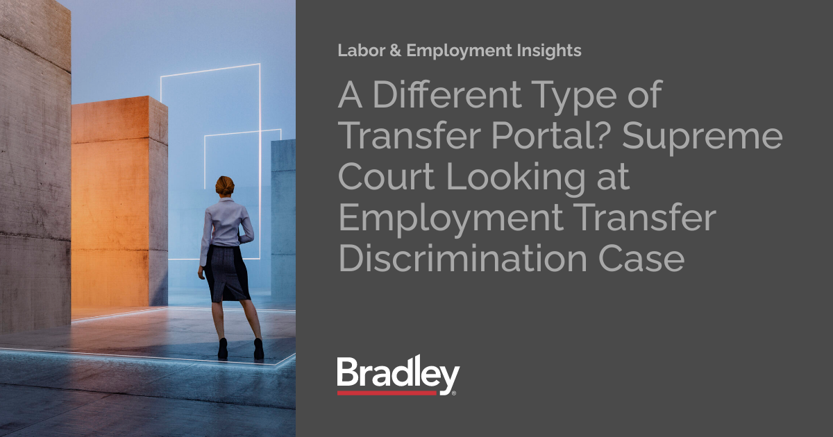 A Different Type of Transfer Portal? Supreme Court Looking at