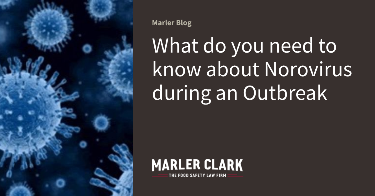 What do you need to know about Norovirus during an Outbreak Marler Blog