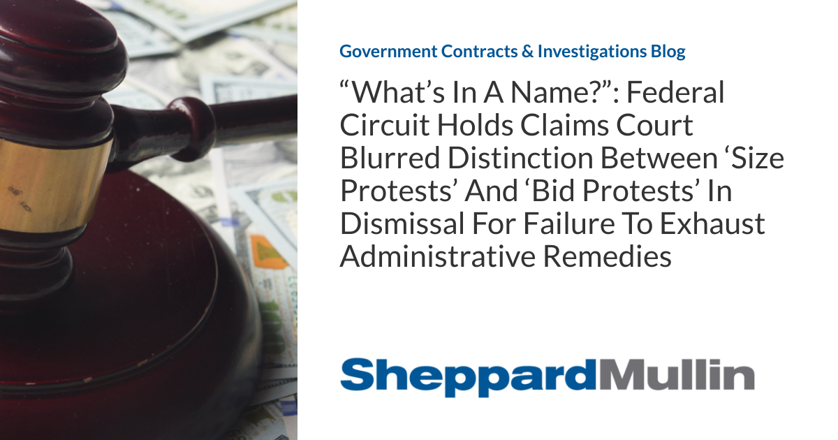 “What’s In A Name?” Federal Circuit Holds Claims Court Blurred