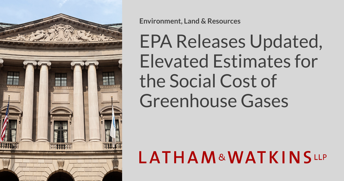 EPA Releases Updated, Elevated Estimates for the Social Cost of