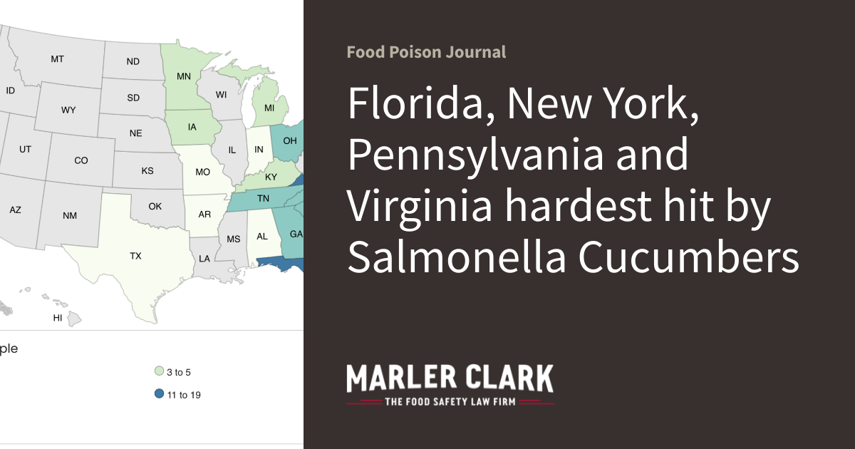 Florida, New York, Pennsylvania and Virginia hardest hit by Salmonella Cucumbers - Vimarsana News