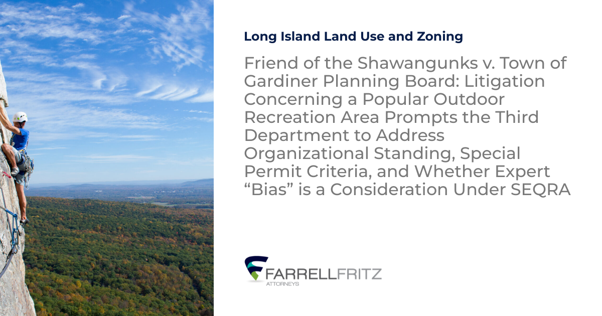 Friend of the Shawangunks v. Town of Gardiner Planning Board