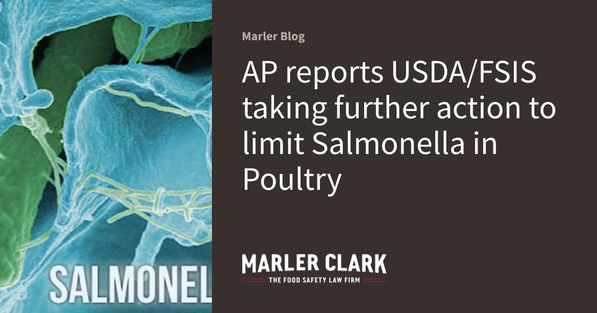 AP reports USDA/FSIS taking further action to limit Salmonella in ...