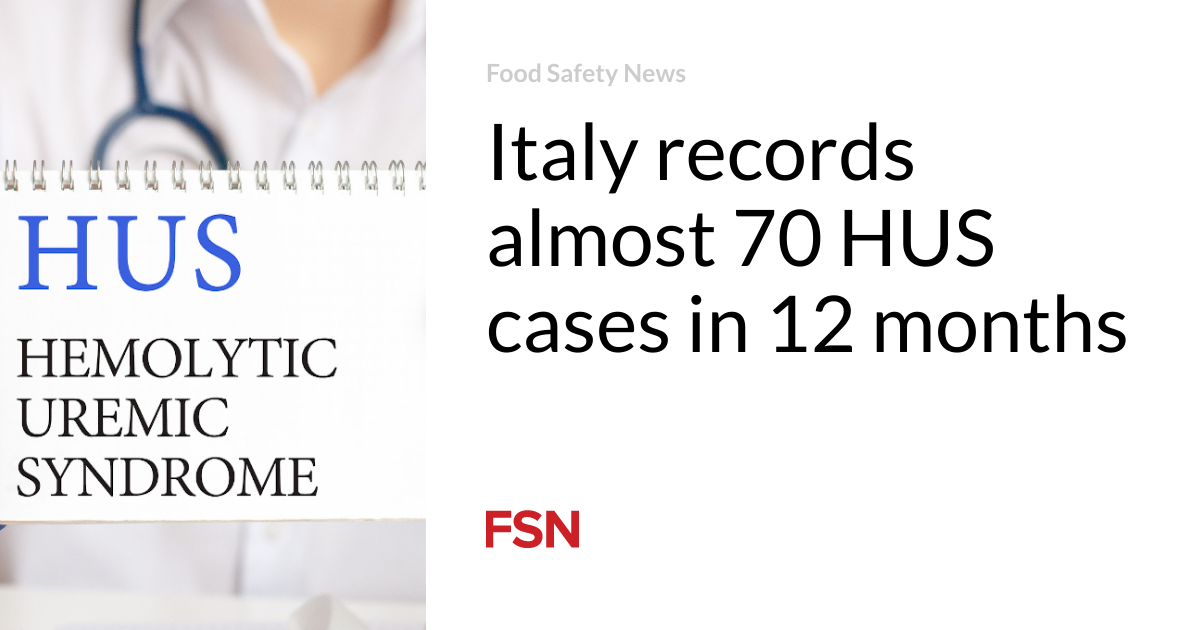 イタリアでは12か月間でHUS症例が約70件記録される