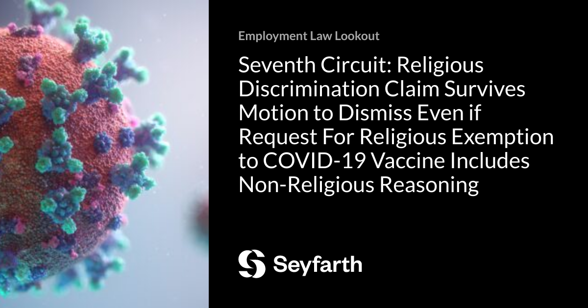 Seventh Circuit: Religious Discrimination Claim Survives Motion to 