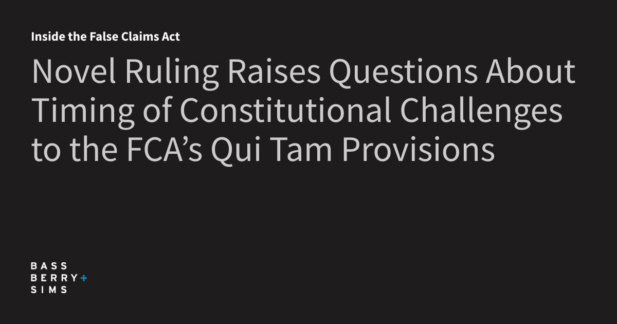 Novel Ruling Raises Questions About Timing of Constitutional Challenges