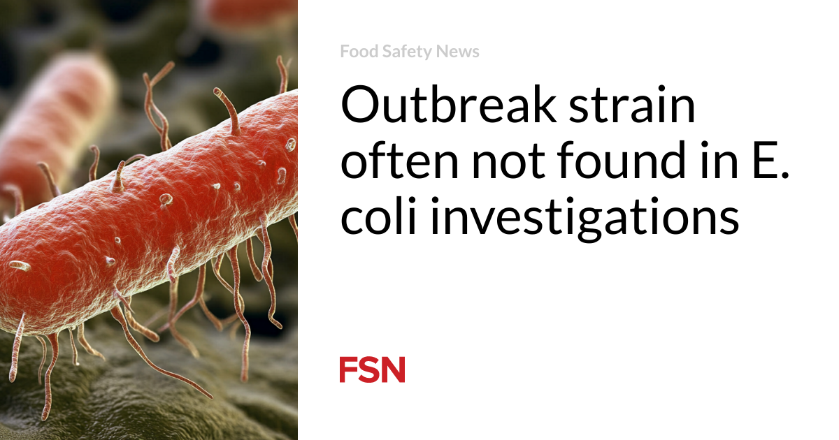 Outbreak strain often not found in E. coli investigations | Food Safety ...