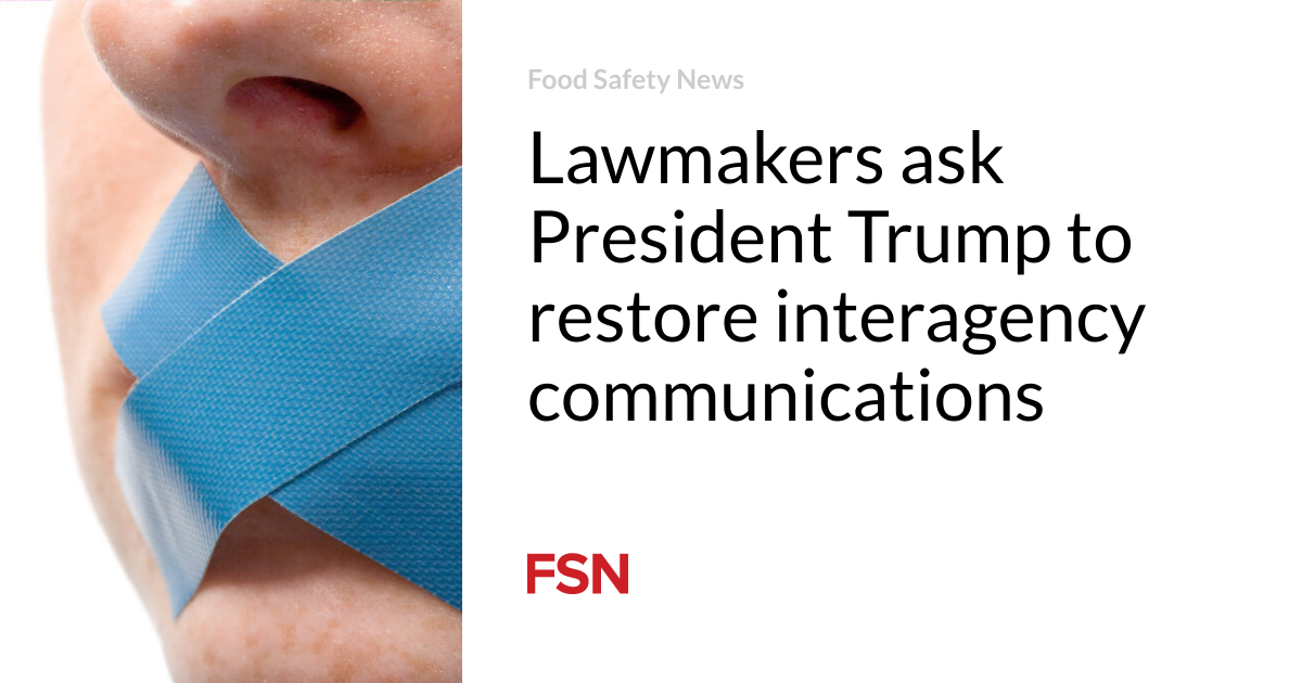 議員は、トランプ大統領に省庁間のコミュニケーションを回復するように頼みます