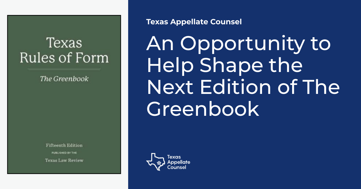 An Opportunity to Help Shape the Next Edition of The