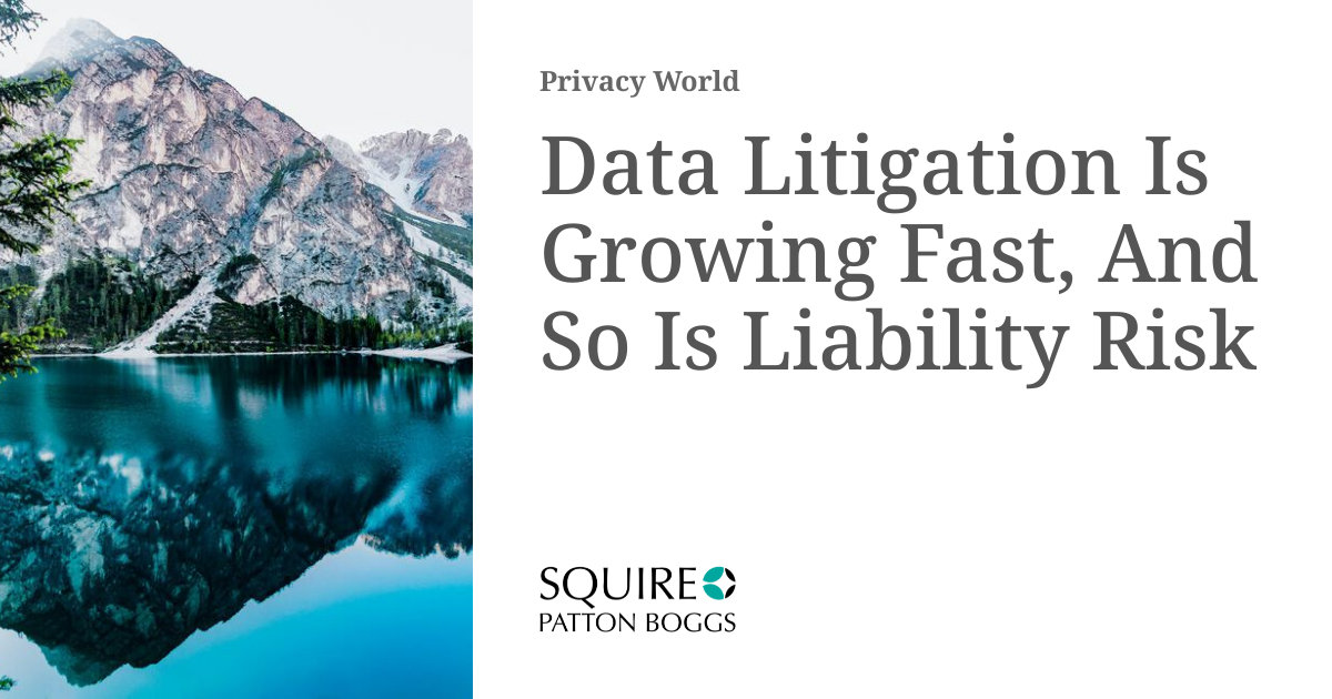 Data Litigation Is Growing Fast, And So Is Liability Risk | Privacy World