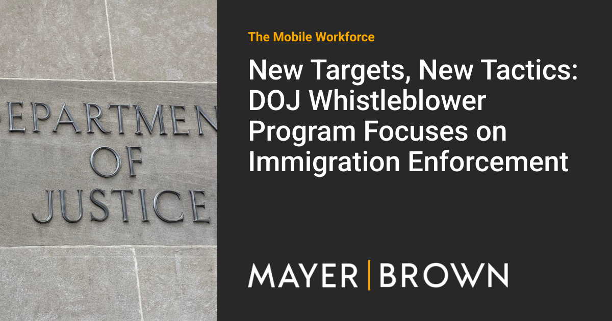New Targets, New Tactics: DOJ Whistleblower Program Focuses on ...