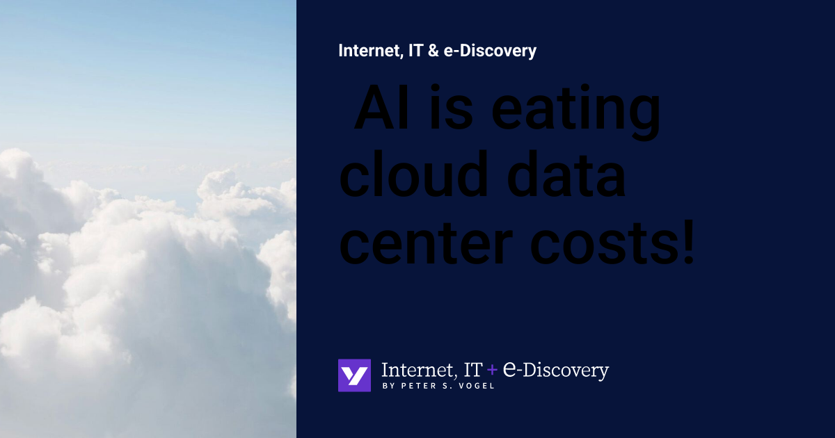 Eating Data AI is eating cloud data center costs! | Internet, IT & e-Discovery