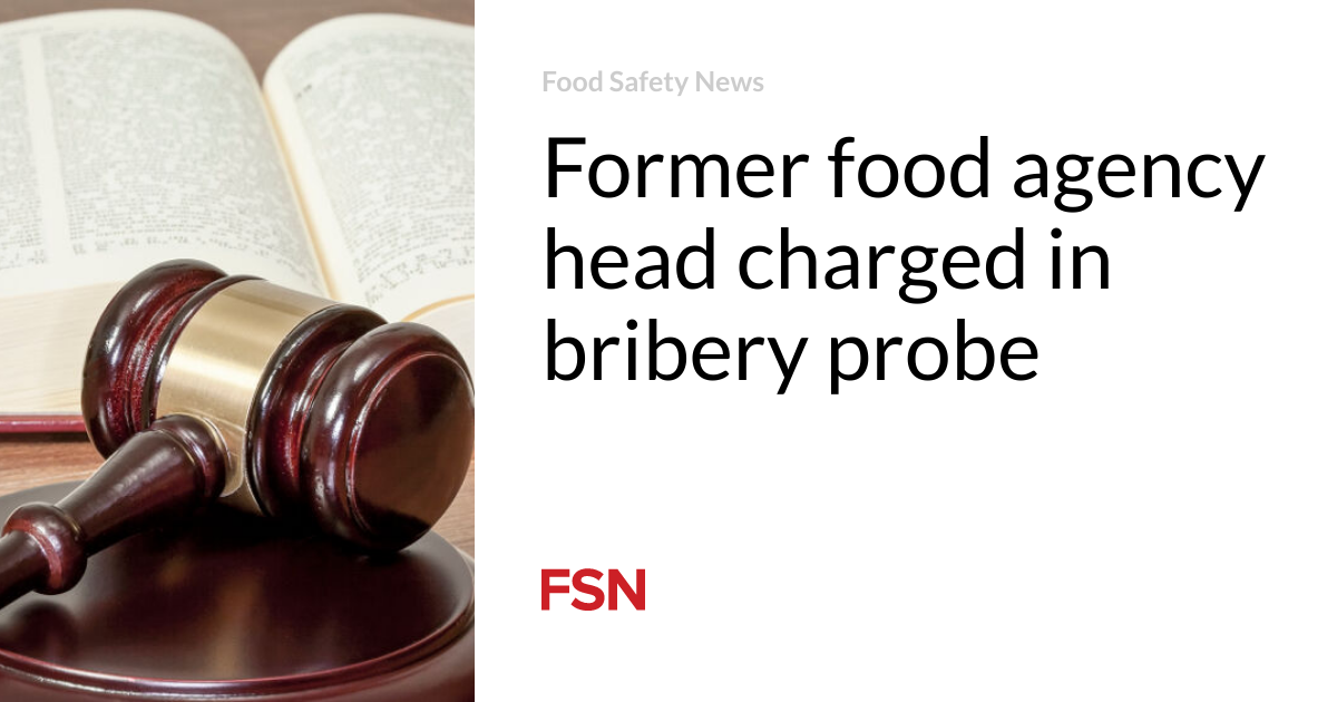 Former food agency head charged in bribery probe