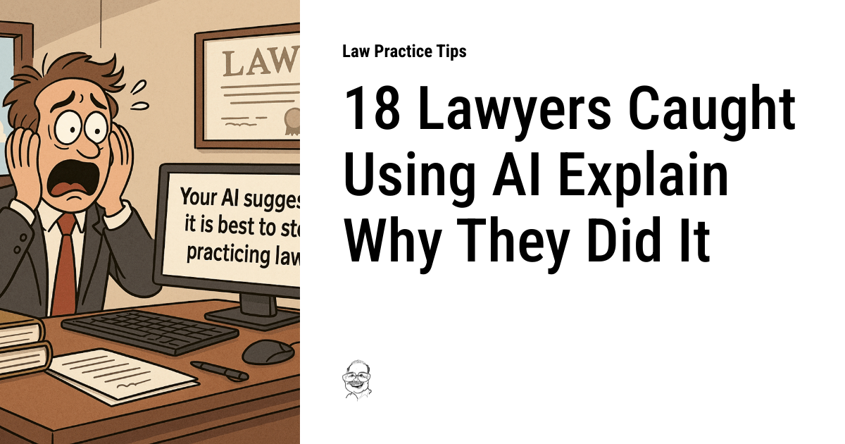 18 Lawyers Caught Using AI Explain Why They Did It | Law Practice Tips