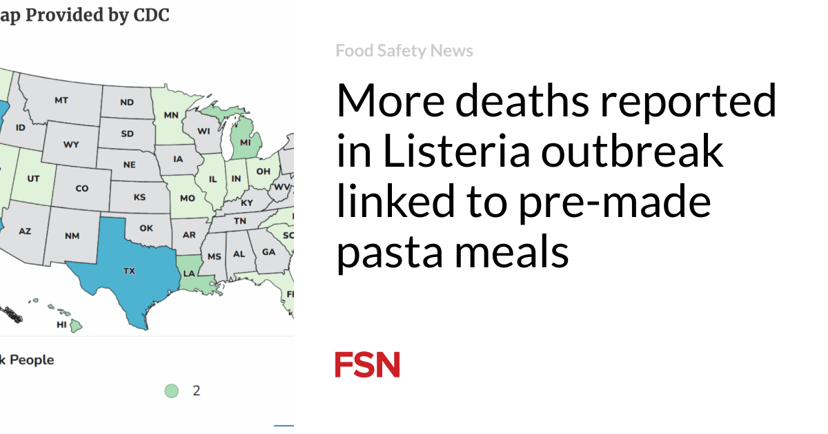 Listeria outbreak case map