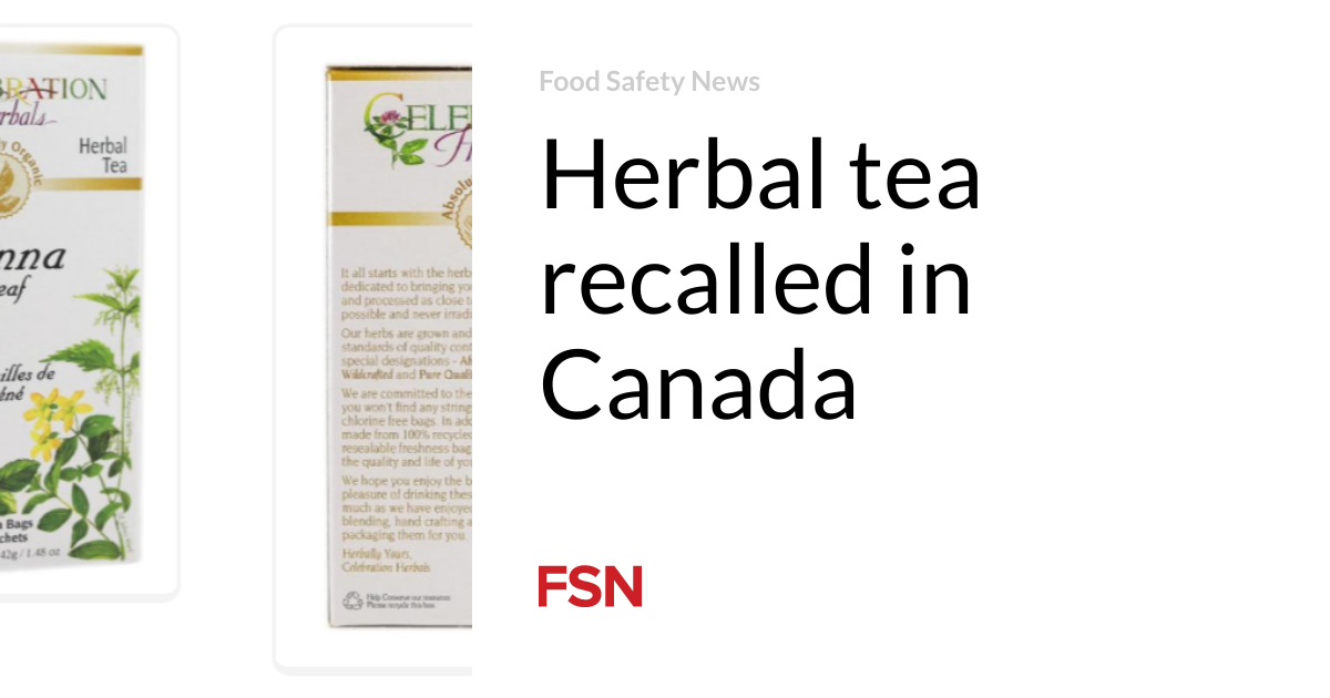 Herbal tea recalled in Canada
