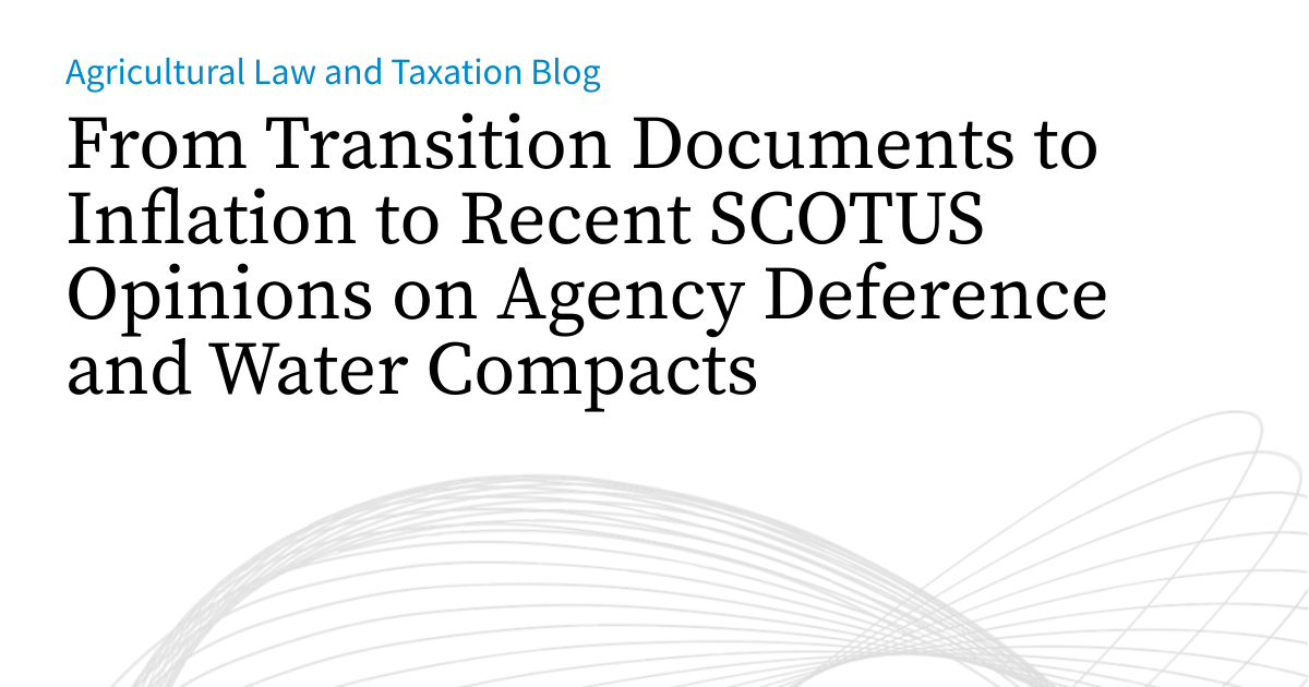 From Transition Documents to Inflation to Recent SCOTUS Opinions on ...