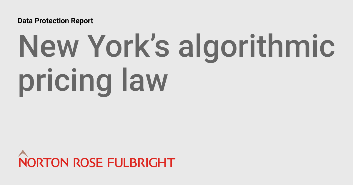 New York’s algorithmic pricing law