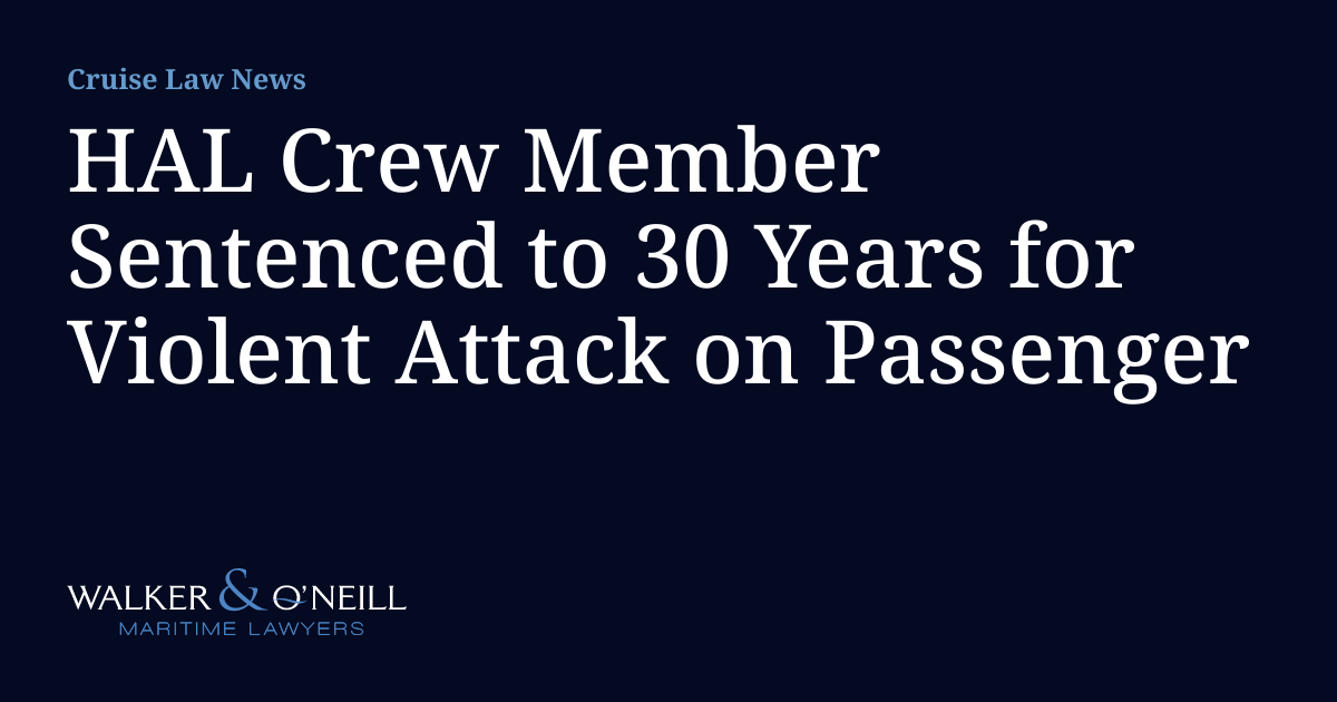 HAL Crew Member Sentenced to 30 Years for Violent Attack on Passenger ...
