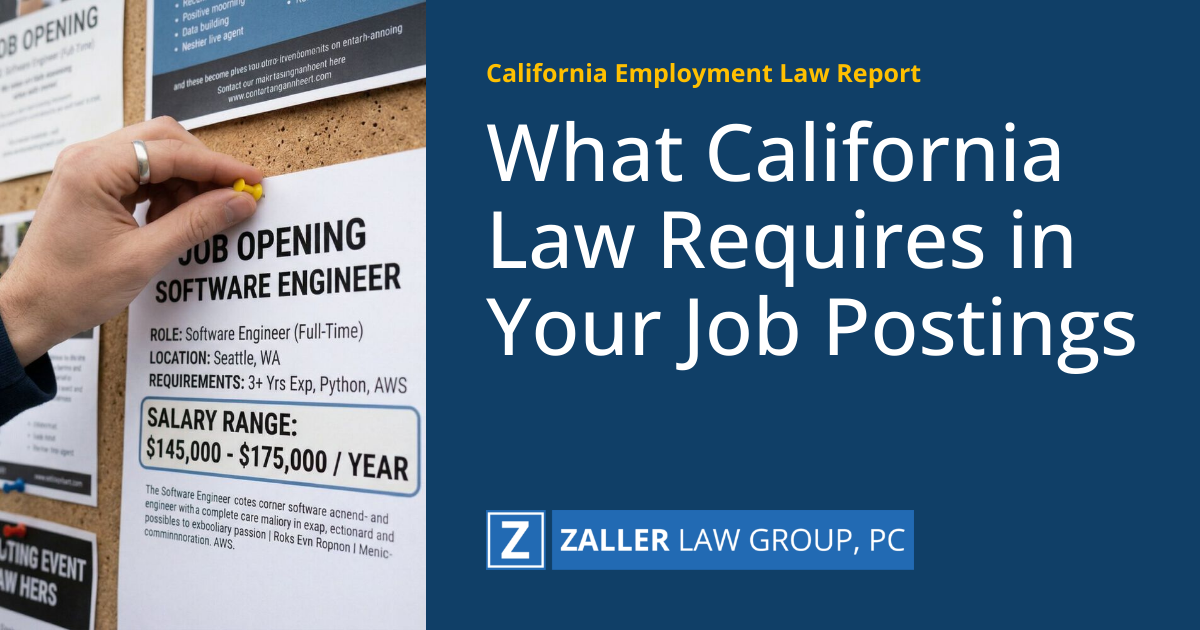 Lo que la ley de California requiere en sus publicaciones de trabajo