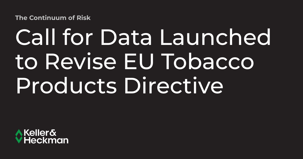 Call for Data Launched to Revise EU Tobacco Products Directive